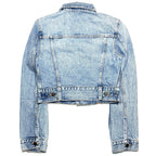 KHAITE Womens Rizzo Cropped Denim Jean Jacket Bryce Light Blue XS (MSRP $820)