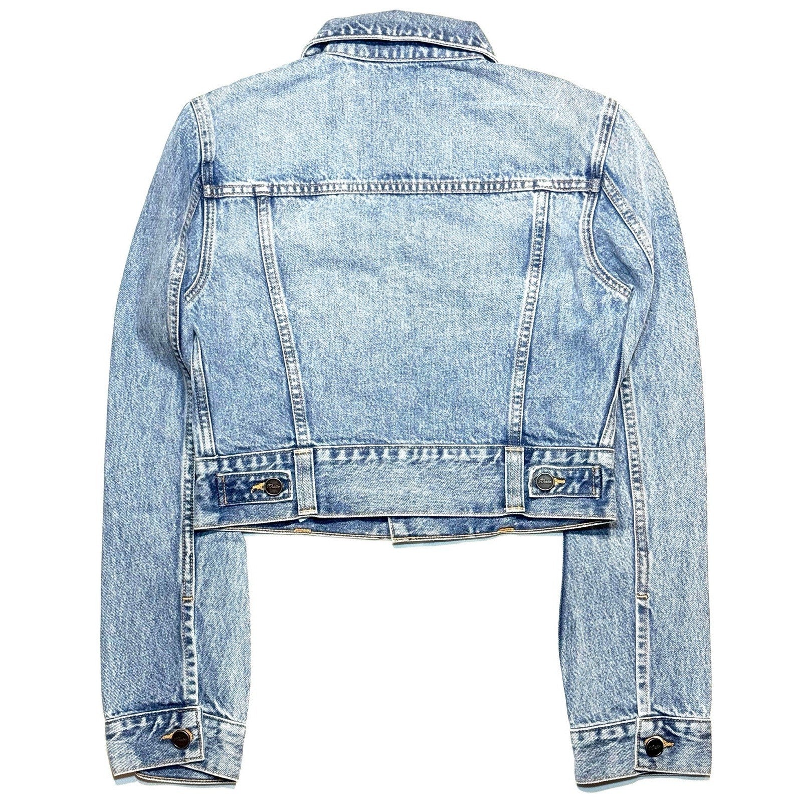 KHAITE Womens Rizzo Cropped Denim Jean Jacket Bryce Light Blue XS (MSRP $820)