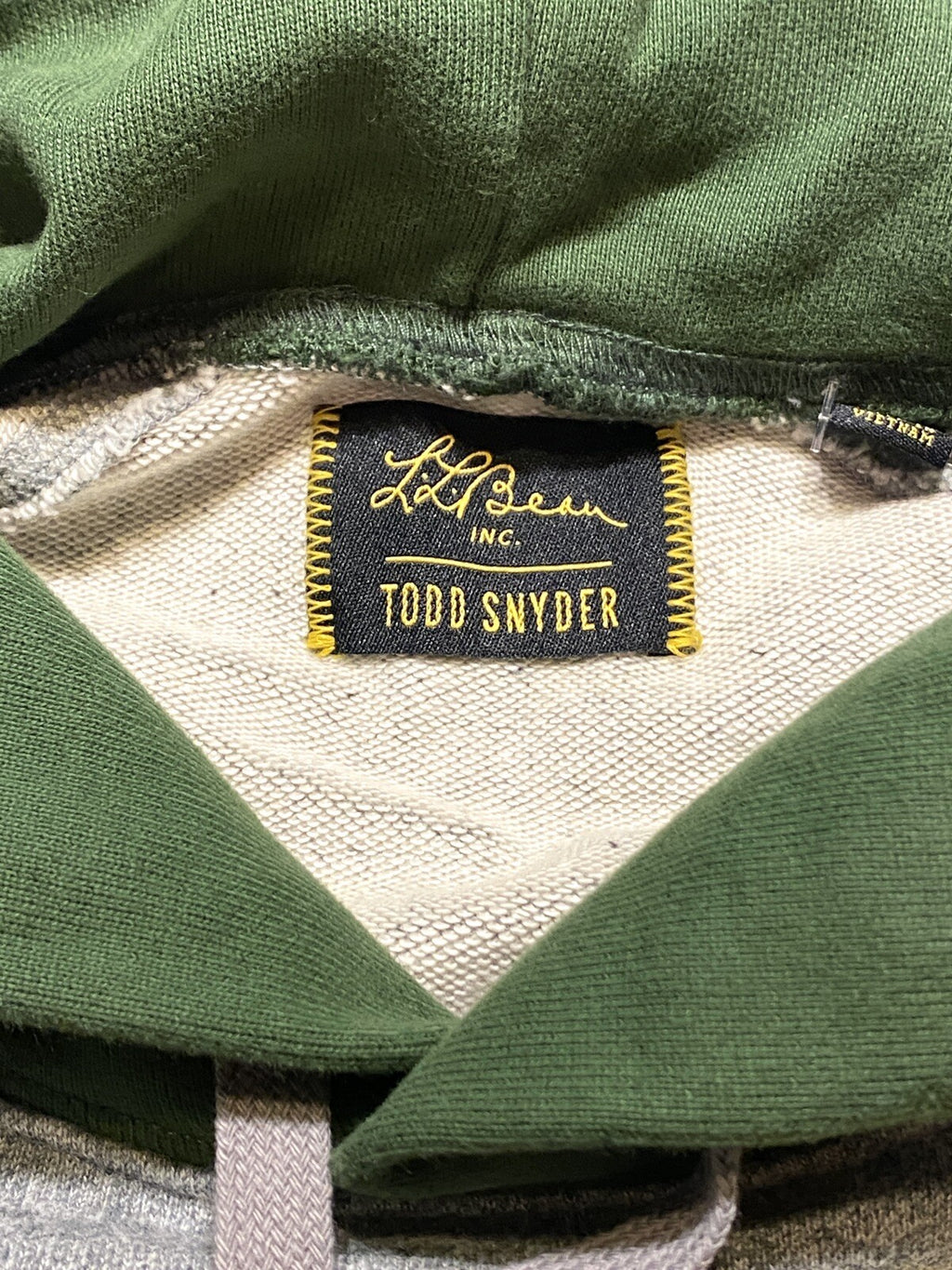 LL BEAN x TODD SNYDER Mens Fish River Organic Terrycloth Hoodie Gray (MSRP $159)