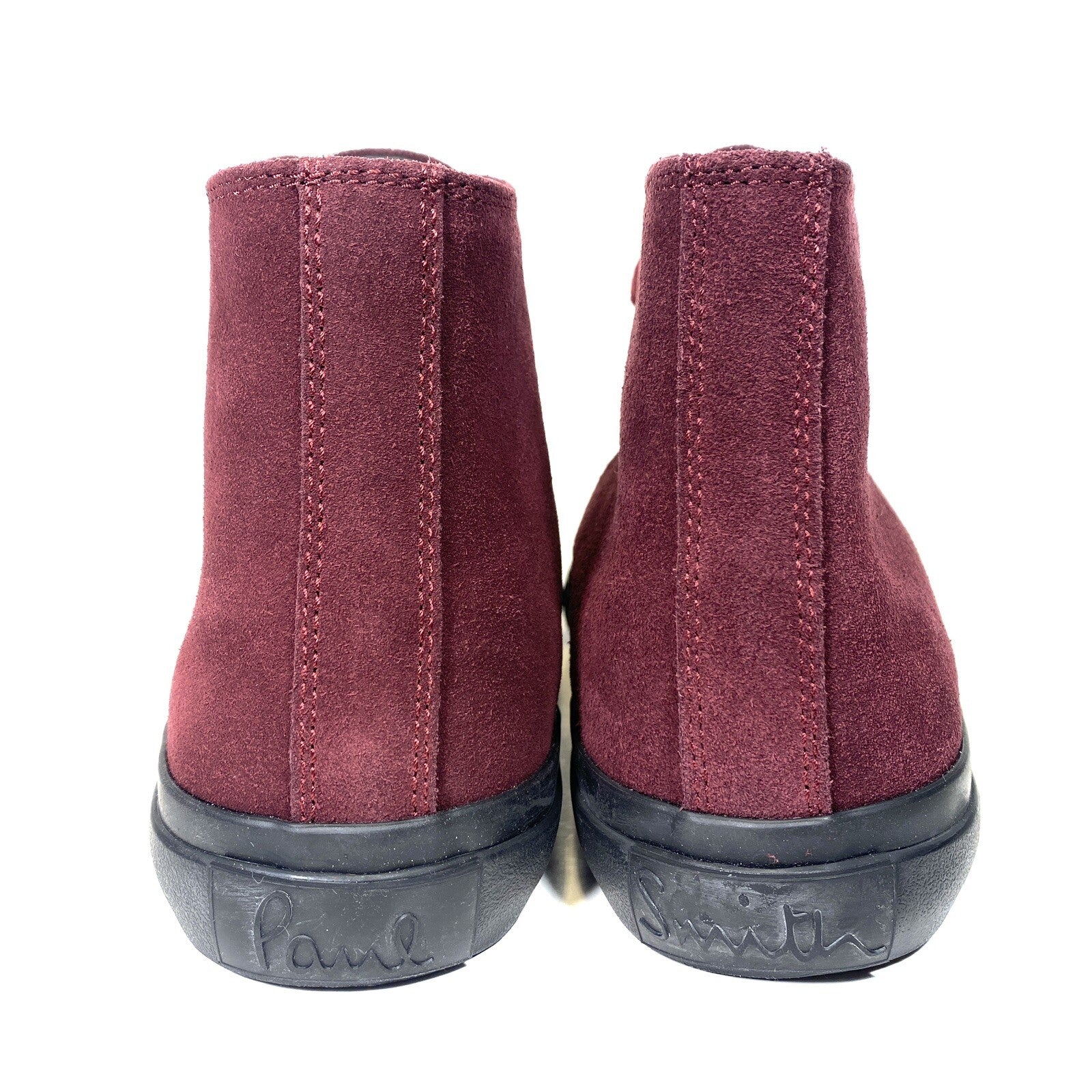 PAUL SMITH Mens Carver Suede Leather High Top Sneakers Bordeaux 7 (MSRP $325)