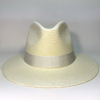 RAG & BONE Womens Panama Packable Straw Ribbon Hat Ivory (MSRP $250)