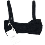 KHAITE Womens Eda Cashmere Knit Bralette Top Charcoal Grey S (MSRP $520)