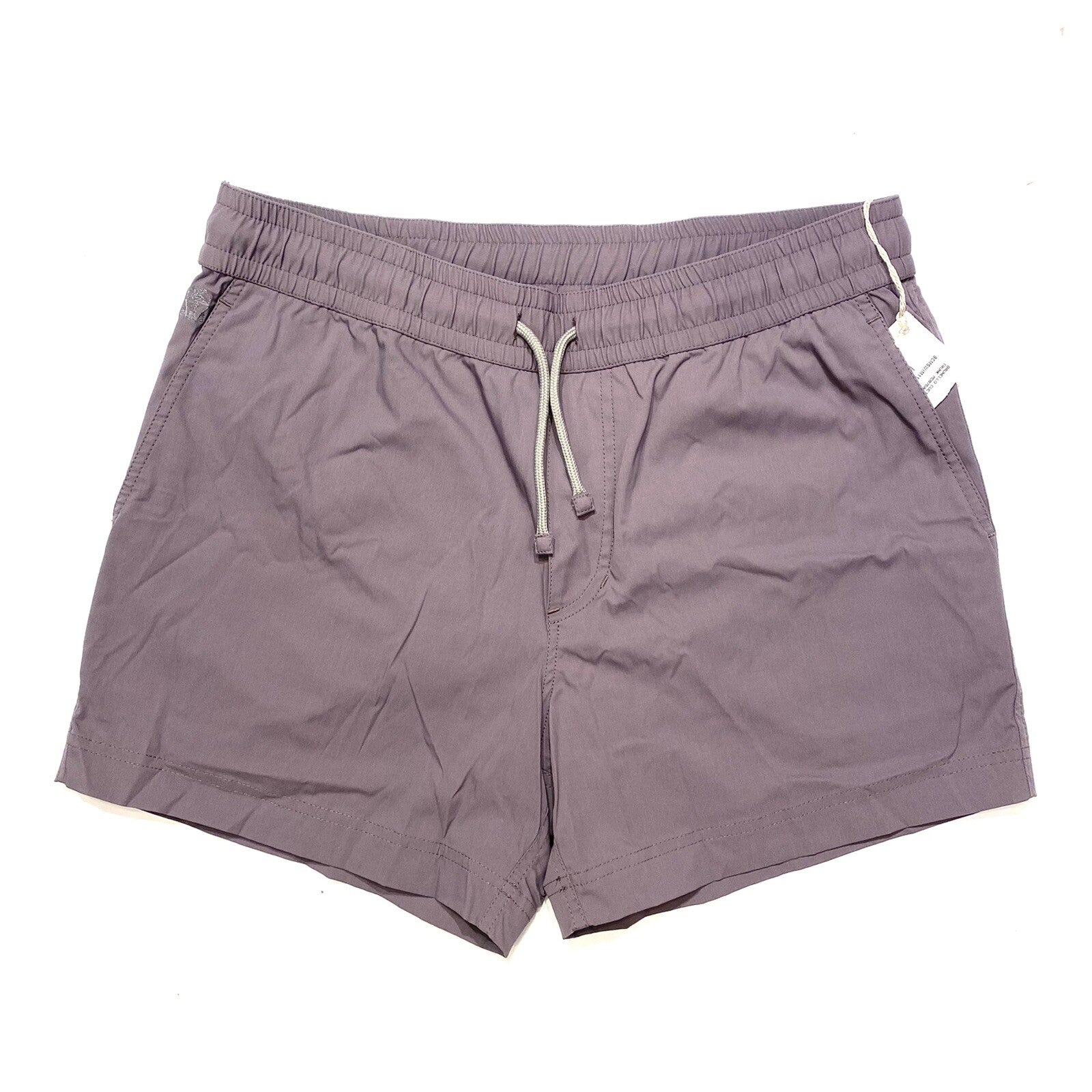 BRUNELLO CUCINELLI Mens Solid Logo Swim Shorts Trunks Purple (MSRP $545)