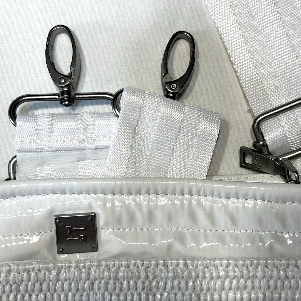 THINK ROYLN Yacht Bum Bag 2.0 Shoulder Crossbody Raffia White (MSRP $118)