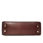 RAG & BONE Belize Basketweave Leather Shopper Shoulder Bag Wine (MSRP $398)