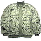DIESEL Mens Reversible Nylon Zip Bomber Jacket Coat Dark Green (MSRP $495)