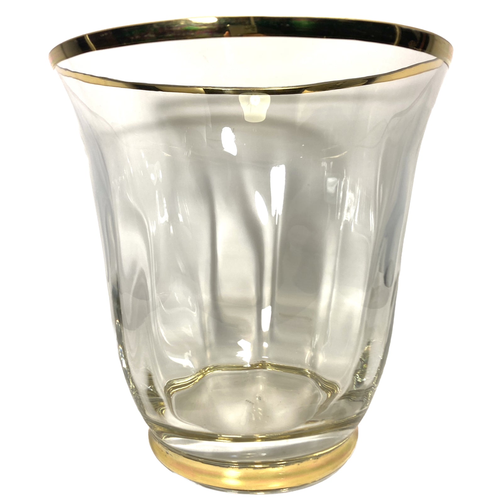 AERIN Sophia 18k Gold Crystal Glass Champagne Vase Bucket AH8417 (MSRP $295)