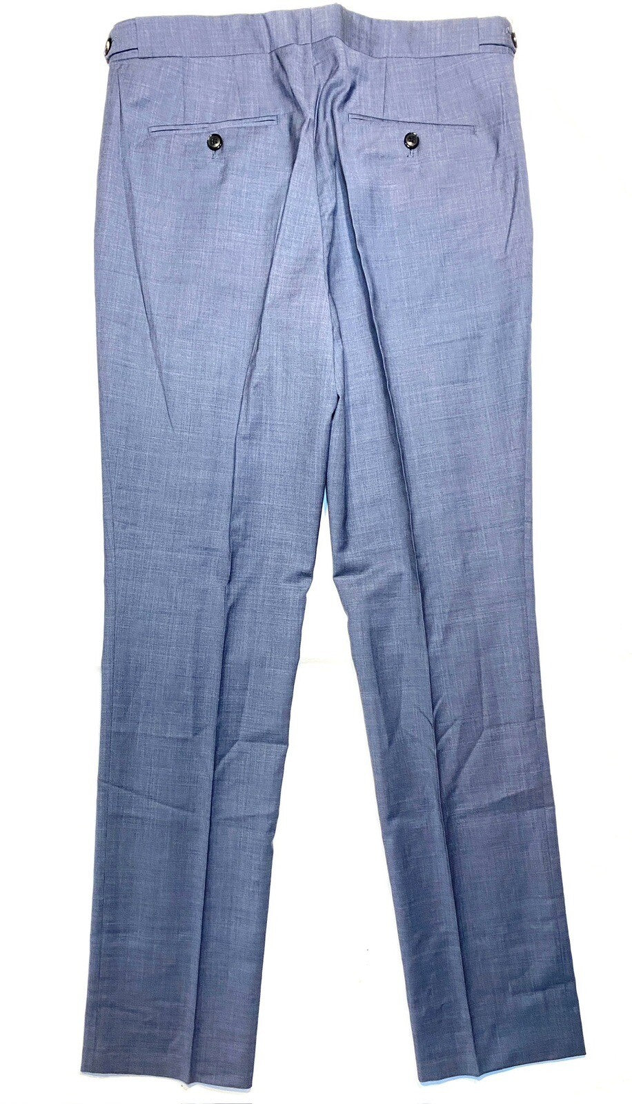 REISS Mens Climate Textured Weave Wool Dress Trousers Pants Blue (MSRP $195)