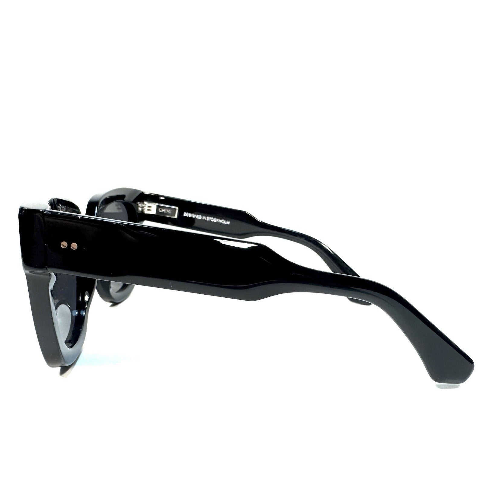 CHIMI Womens Core 08 Square Sunglasses Black (MSRP $180)