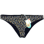 PRANA Womens Gemma Reversible Swim Bikini Bottom Black Petals (MSRP $55)
