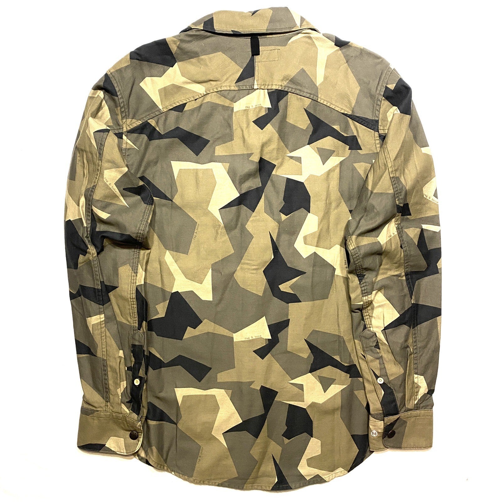 RAG & BONE Mens Engineered Camo Jack Shirt Jacket Green (MSRP $350)