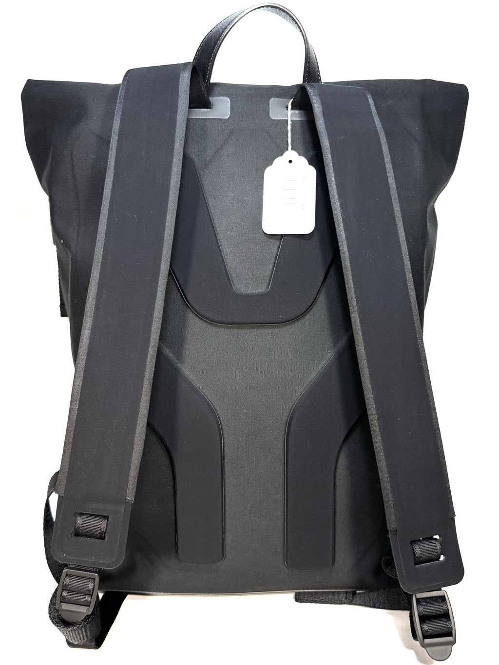 MAISON MARGIELA Mackintosh Solar Panel Roll Top Backpack Black (MSRP $1,760)