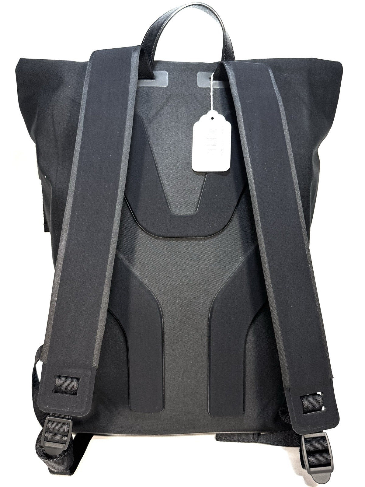 MAISON MARGIELA Mackintosh Solar Panel Roll Top Backpack Black (MSRP $1,760)