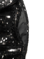 HELMUT LANG Piano Sequins Long Sleeve Open Back Mini Dress Black 0 (MSRP $690)