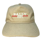 BALLY Mens Logo Embroidered Canvas Cap Hat Sand Beige (MSRP $200)