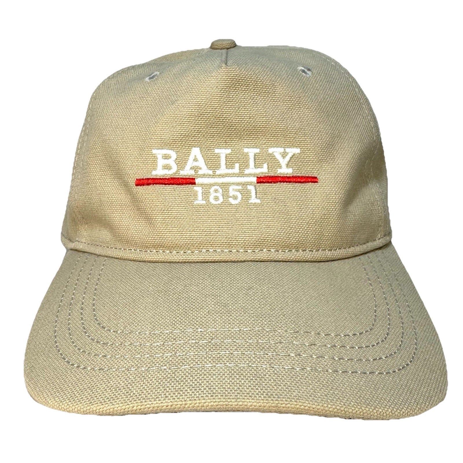 BALLY Mens Logo Embroidered Canvas Cap Hat Sand Beige (MSRP $200)