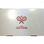 MARC JACOBS Womens The Tennis Shoe Leather Sneaker White Red (MSRP $275)