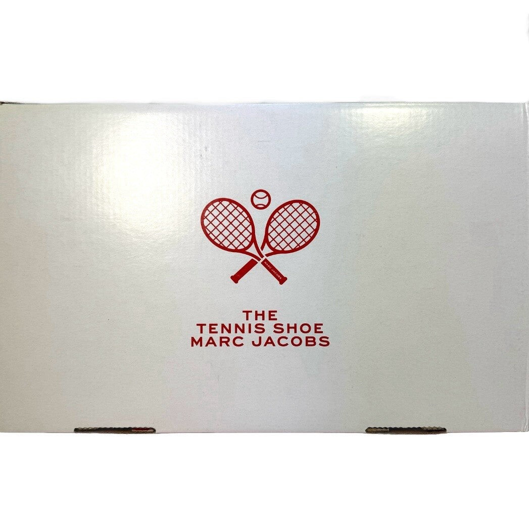 MARC JACOBS Womens The Tennis Shoe Leather Sneaker White Red (MSRP $275)