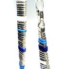 JOHN HARDY Womens .925 Silver Colorblock Lapis Lazuli Blue Agate Choker Necklace