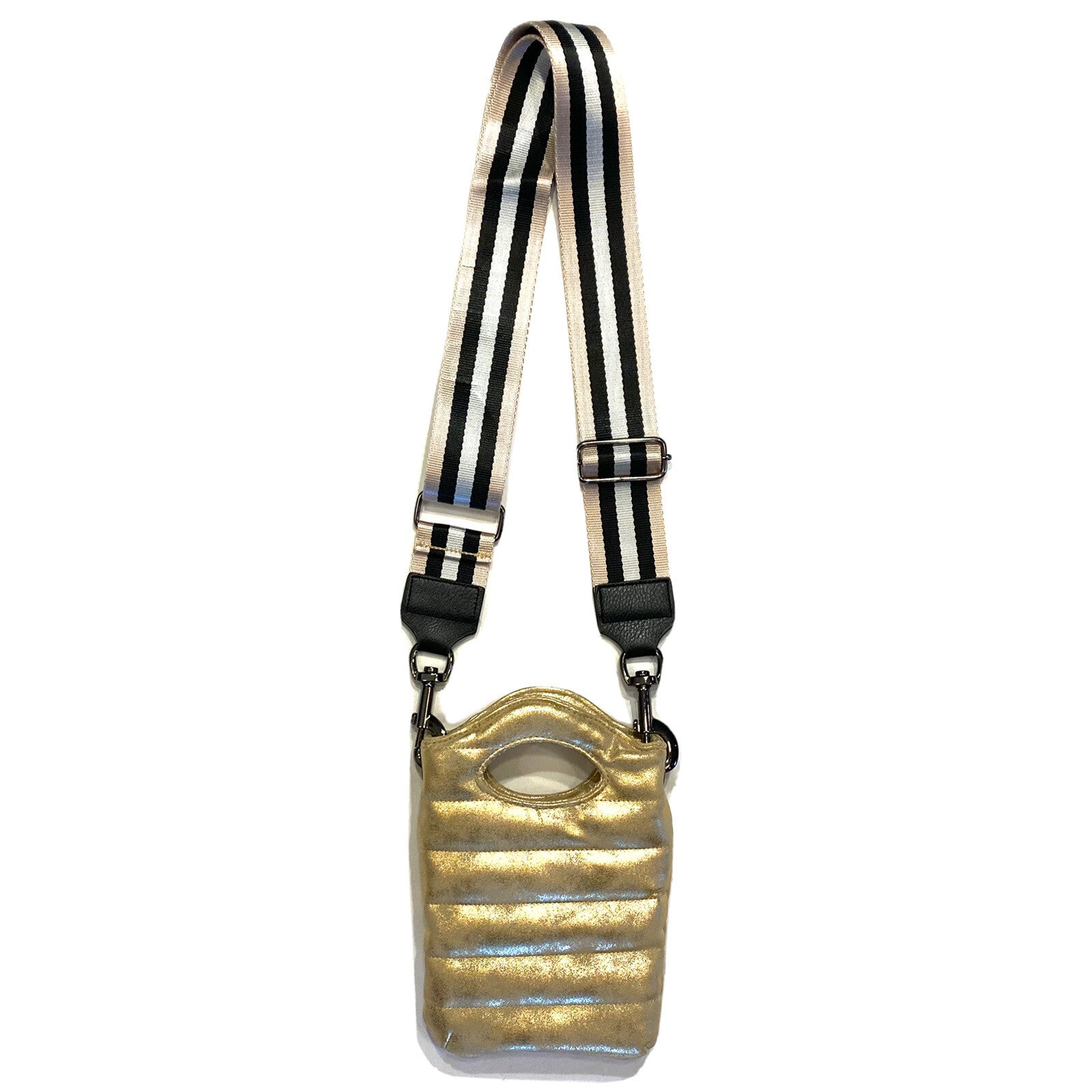 THINK ROYLN Womens Mini Florent Phone Slip Bag Metallic Gold (MSRP $98)