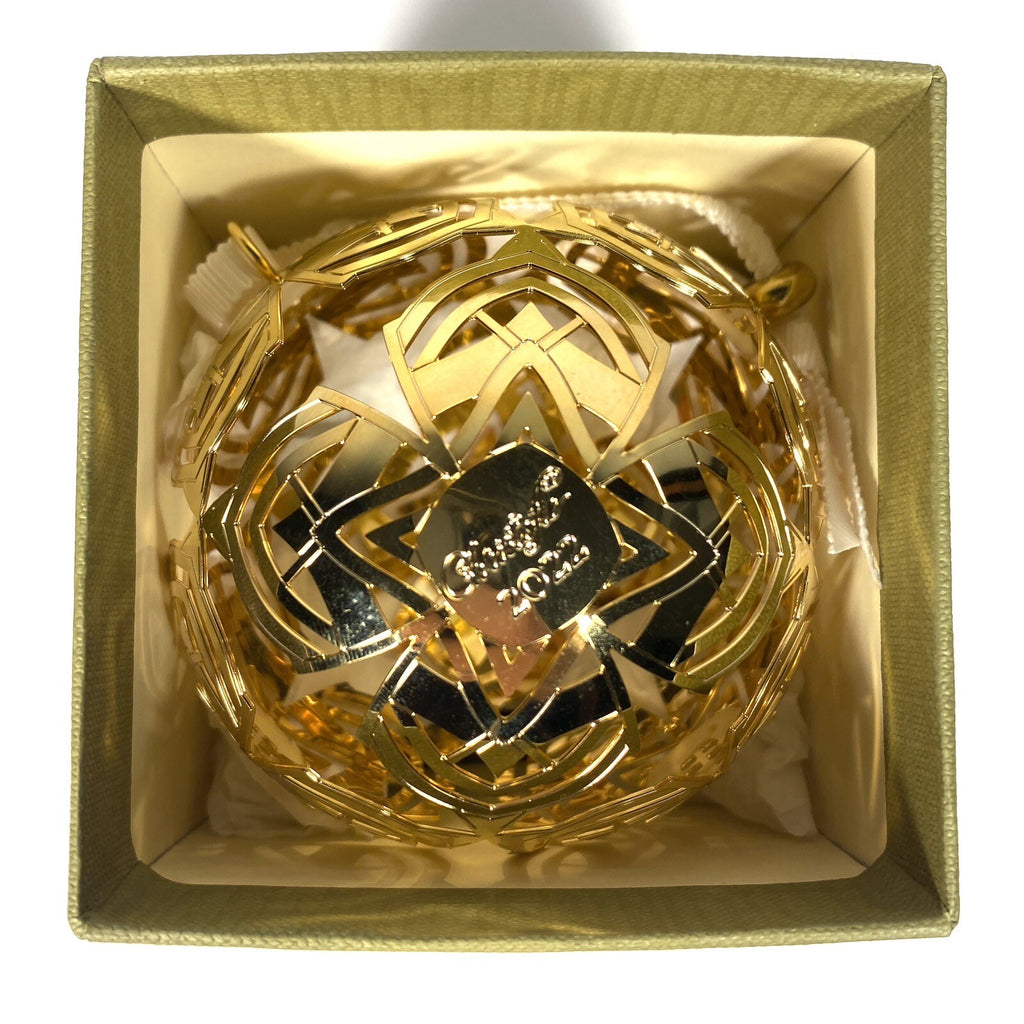 CHRISTOFLE Gold Plated Christmas Noel 2022 Ornament Ball (MSRP $275)
