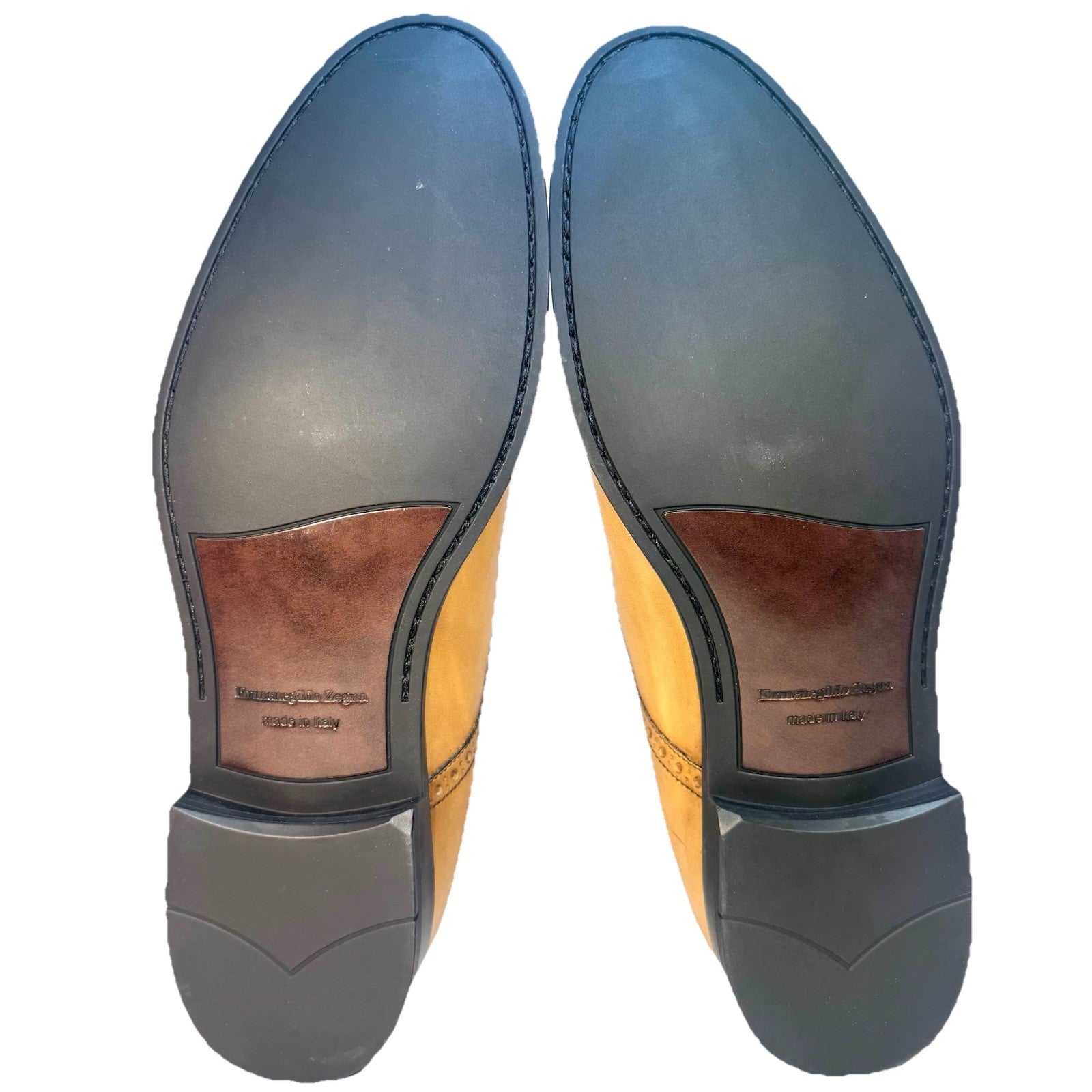 ERMENEGILDO ZEGNA Mens Monkstrap Siena Flex Leather Shoes Beige 11 (MSRP $780)