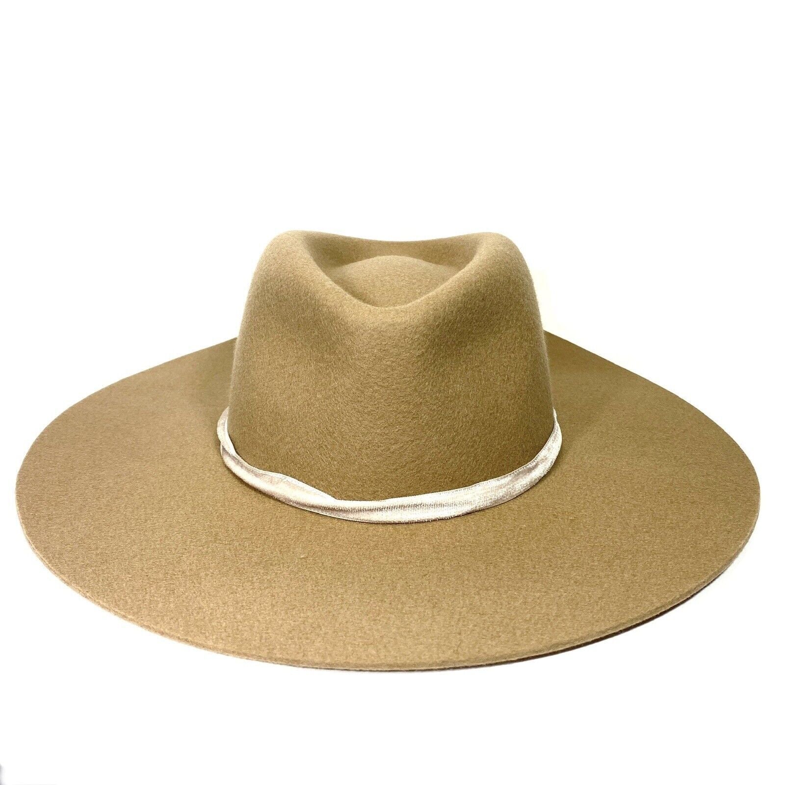 RAG & BONE Womens Florence Wool Felt Fedora Hat Camel Beige (MSRP $295)