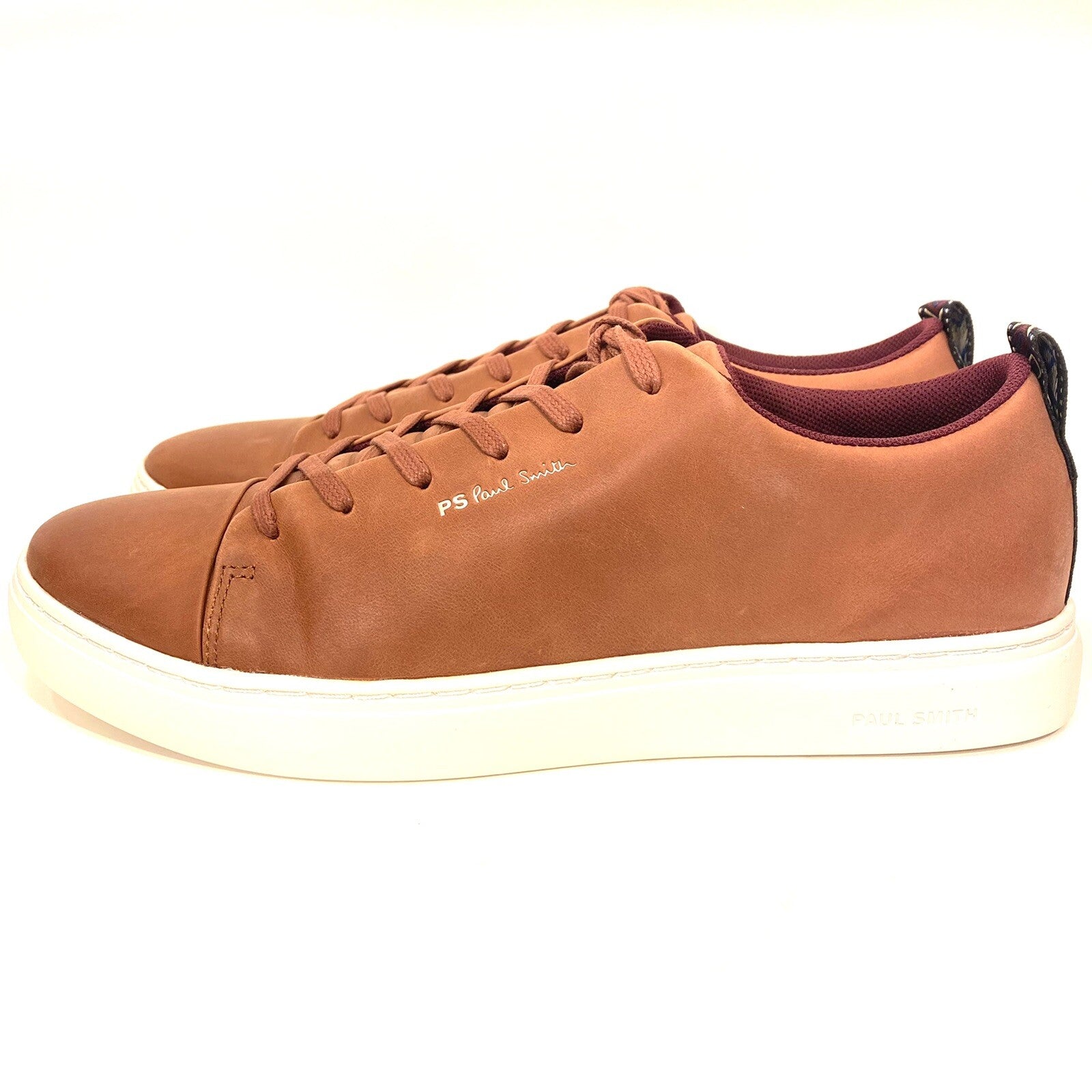 PS PAUL SMITH Mens Lee Nubuck Leather Lace Up Logo Sneakers Brown (MSRP $250)