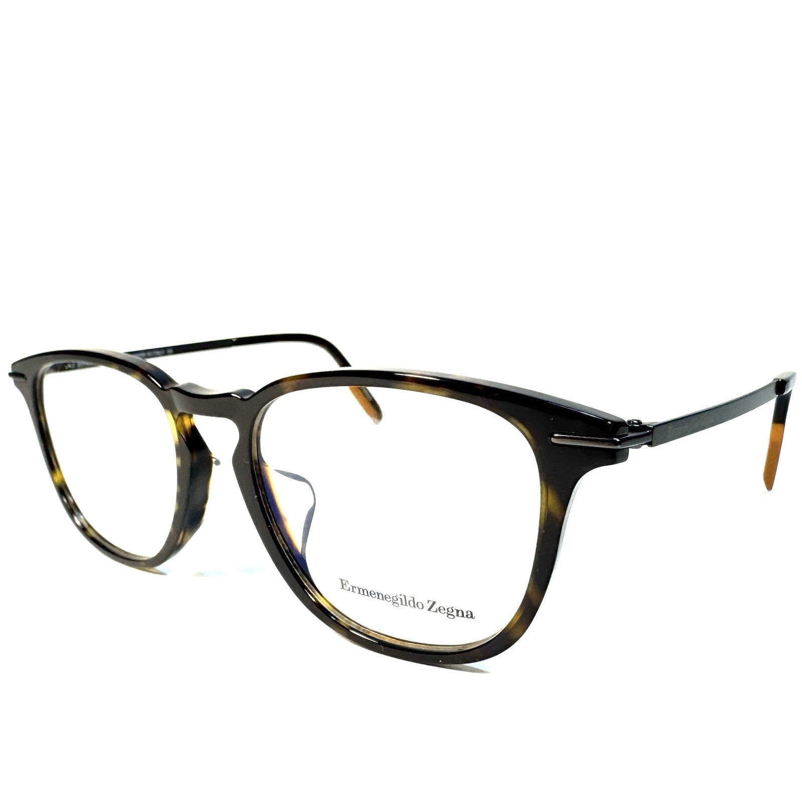 ERMENEGILDO ZEGNA Mens EZ5224 052 Round Eyeglasses Frames Tortoise (MSRP $275)