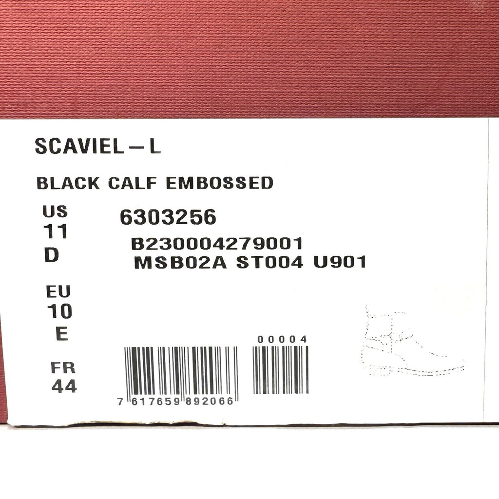 BALLY Scribe Mens Scaviel Lizard Embossed Leather Boots Black 11 (MSRP $1,440)