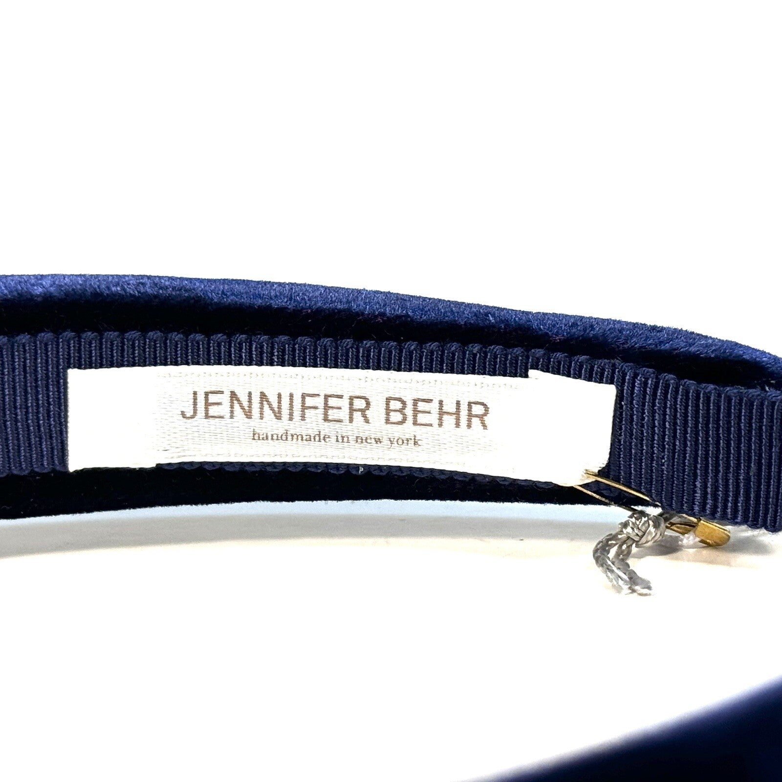 JENNIFER BEHR x Veronica Beard Tori Velvet Headband Navy Blue (MSRP $188)