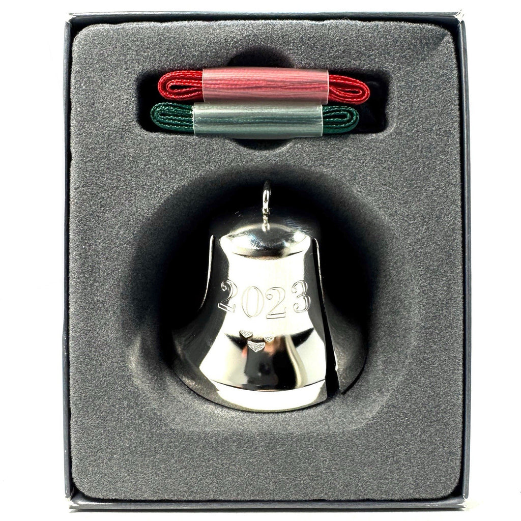 GEORG JENSEN Palladium Plated 2023 Christmas Holiday Bell Ornament