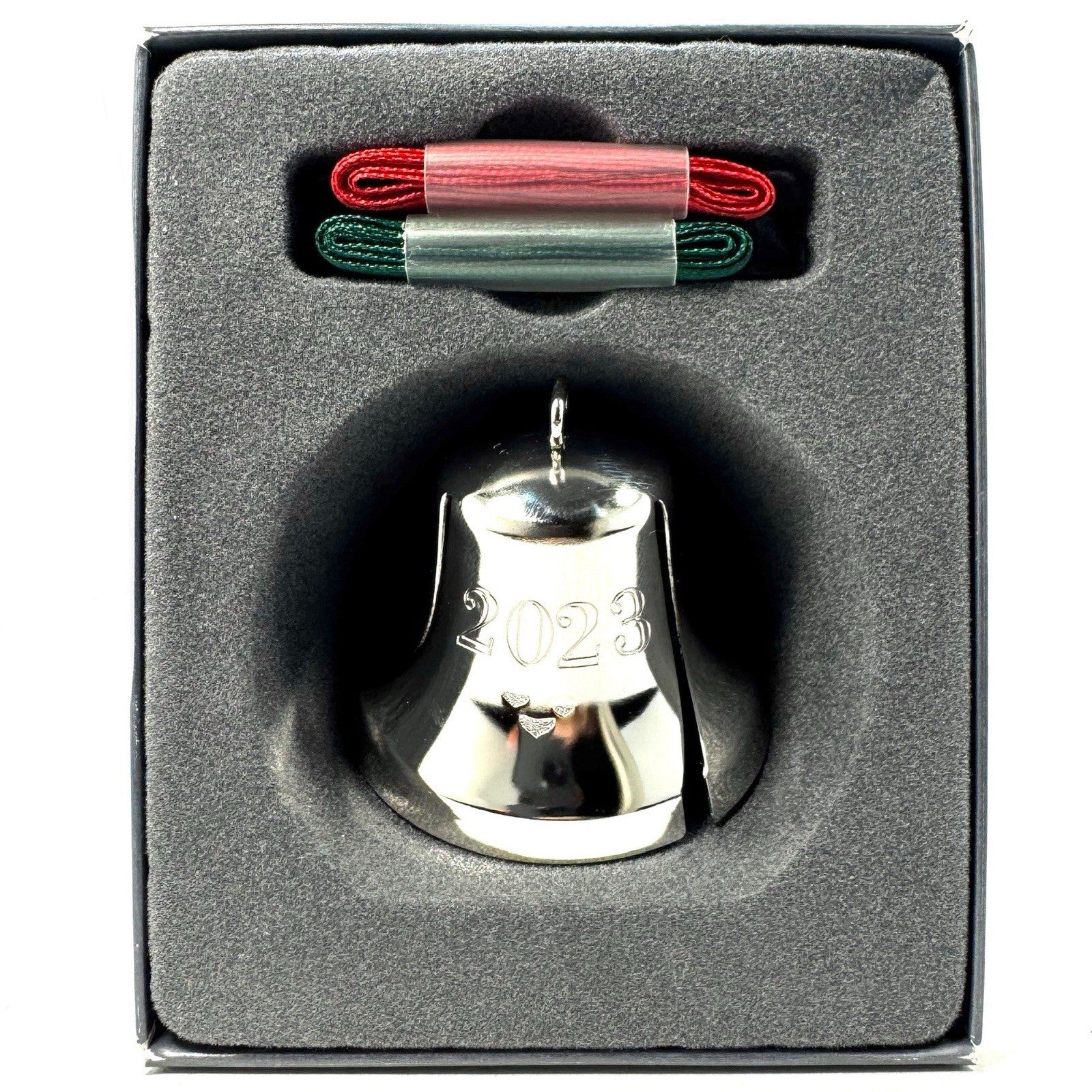 GEORG JENSEN Palladium Plated 2023 Christmas Holiday Bell Ornament