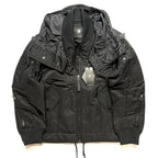 G STAR RAW Mens Multi Pocket Hooded Bomber Jacket Coat Black (MSRP $310)
