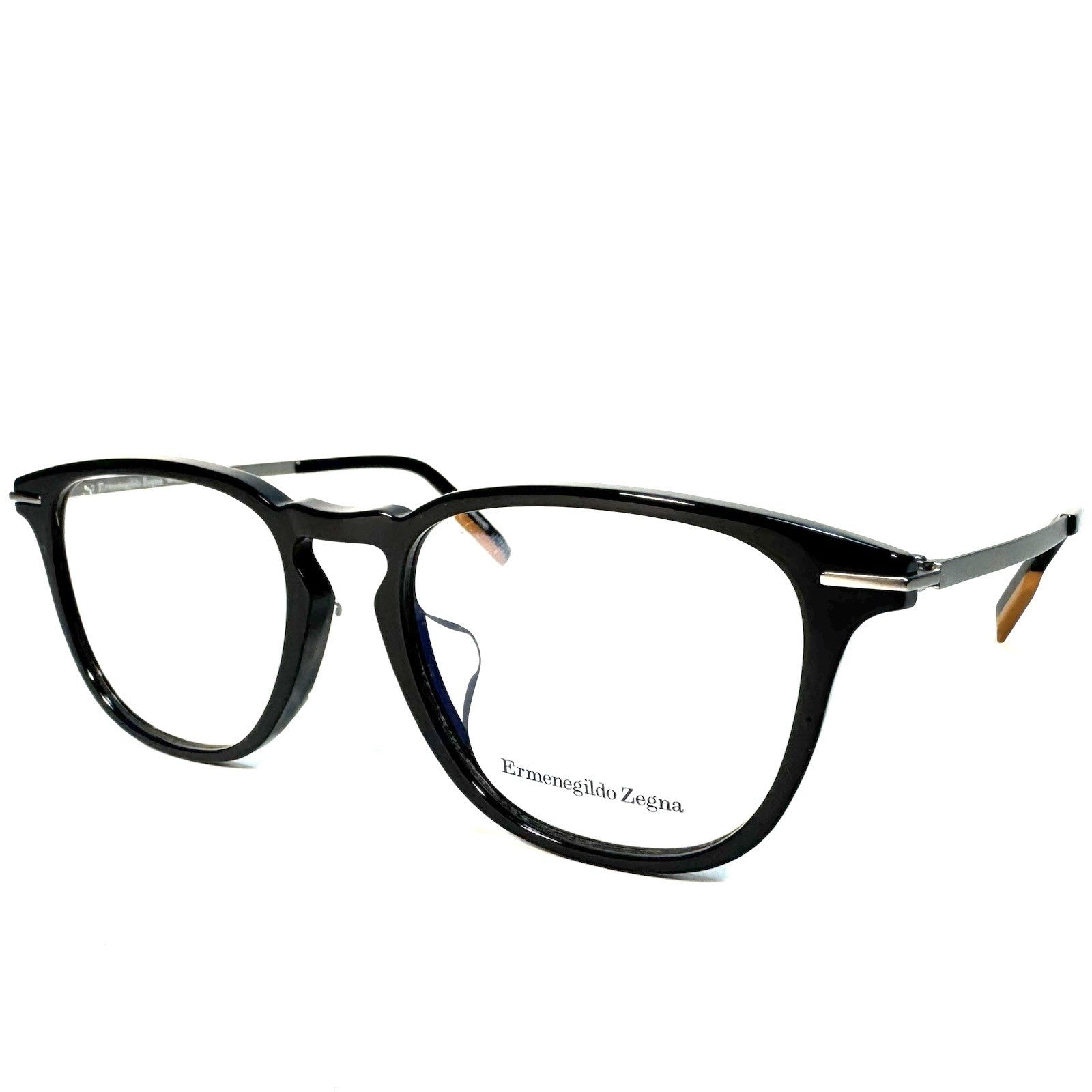 ERMENEGILDO ZEGNA Mens EZ5224 005 Round Eyeglasses Frames Black (MSRP $275)