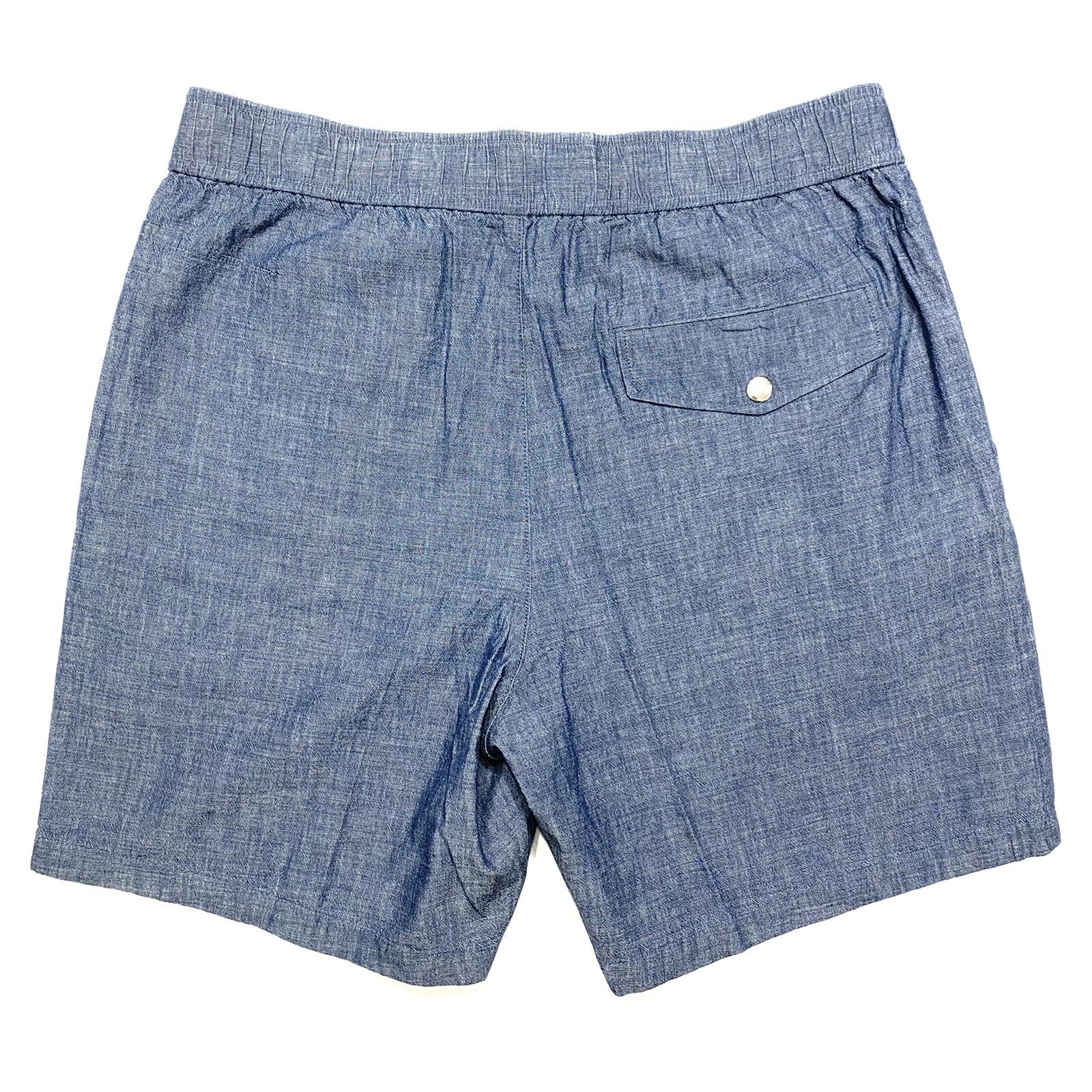 RAG & BONE Mens Eaton Pull On Chambray Cotton Shorts Blue (MSRP $225)