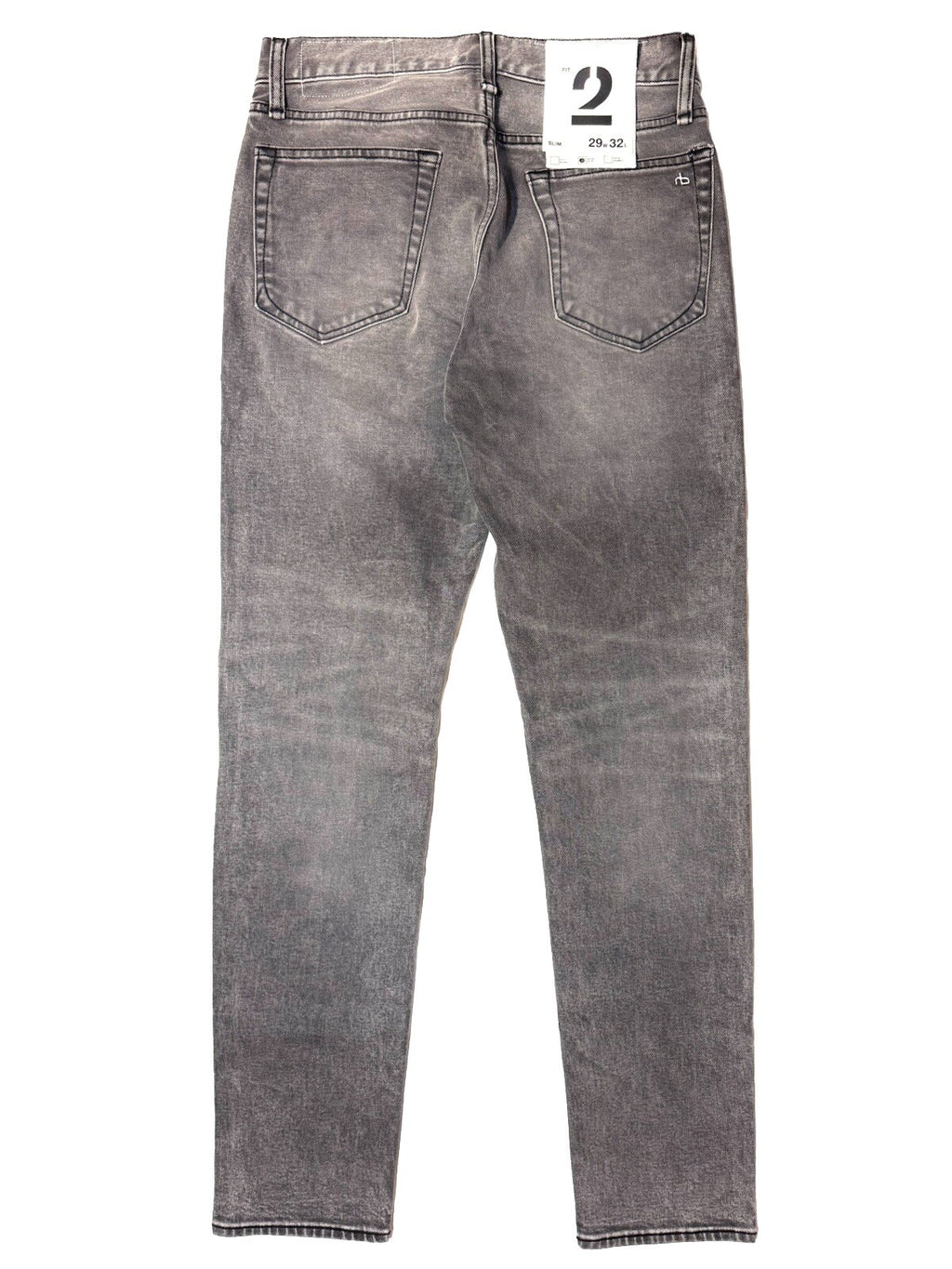 RAG & BONE Mens Fit 2 Slim Stretch Denim Jeans Greyson Gray 29 (MSRP $250)