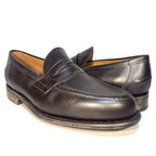 SANDERS x TODD SNYDER Mens Clive Leather Penny Loafers Dark Brown (MSRP $578)