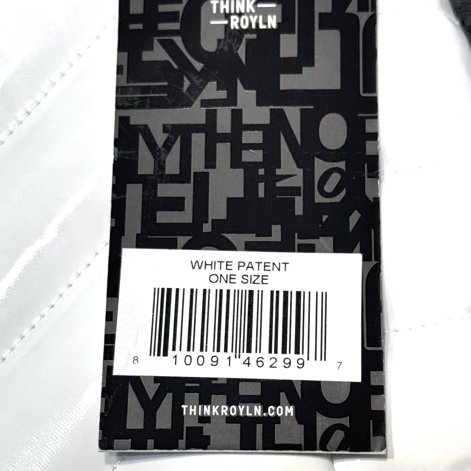 THINK ROYLN Biba Diagonal Quilted Tote Bag Patent White (MSRP $178)