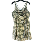 MIAOU Ginger Floral Print Satin Mini Slip Dress Moss Toile Green (MSRP $245)