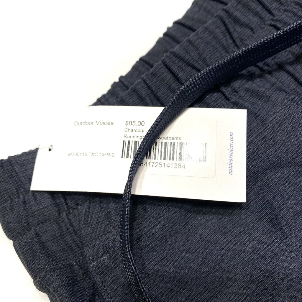 OUTDOOR VOICES Mens Runningman Jogger Sweatpants Charcoal Gray XS (MSRP $85)