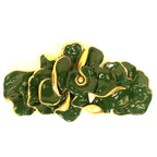 OSCAR DE LA RENTA Womens Enamel Flower Belt Buckle Dark Green 1.5in