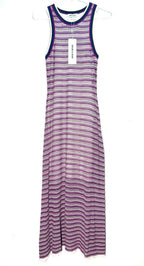 VERONICA BEARD Sivan Stripe Knit Sleeveless Sweater Dress Purple (MSRP $428)