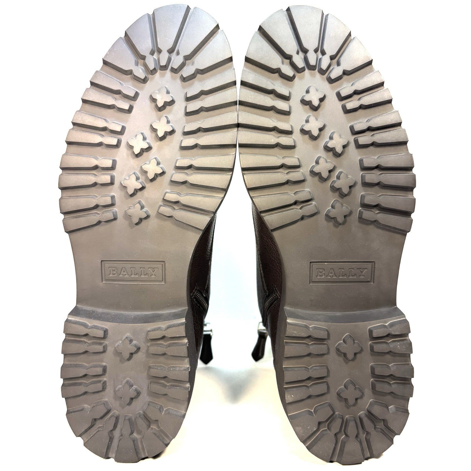 BALLY Mens Brady Grained Calf Leather Combat Boots Brown (MSRP $1,150)