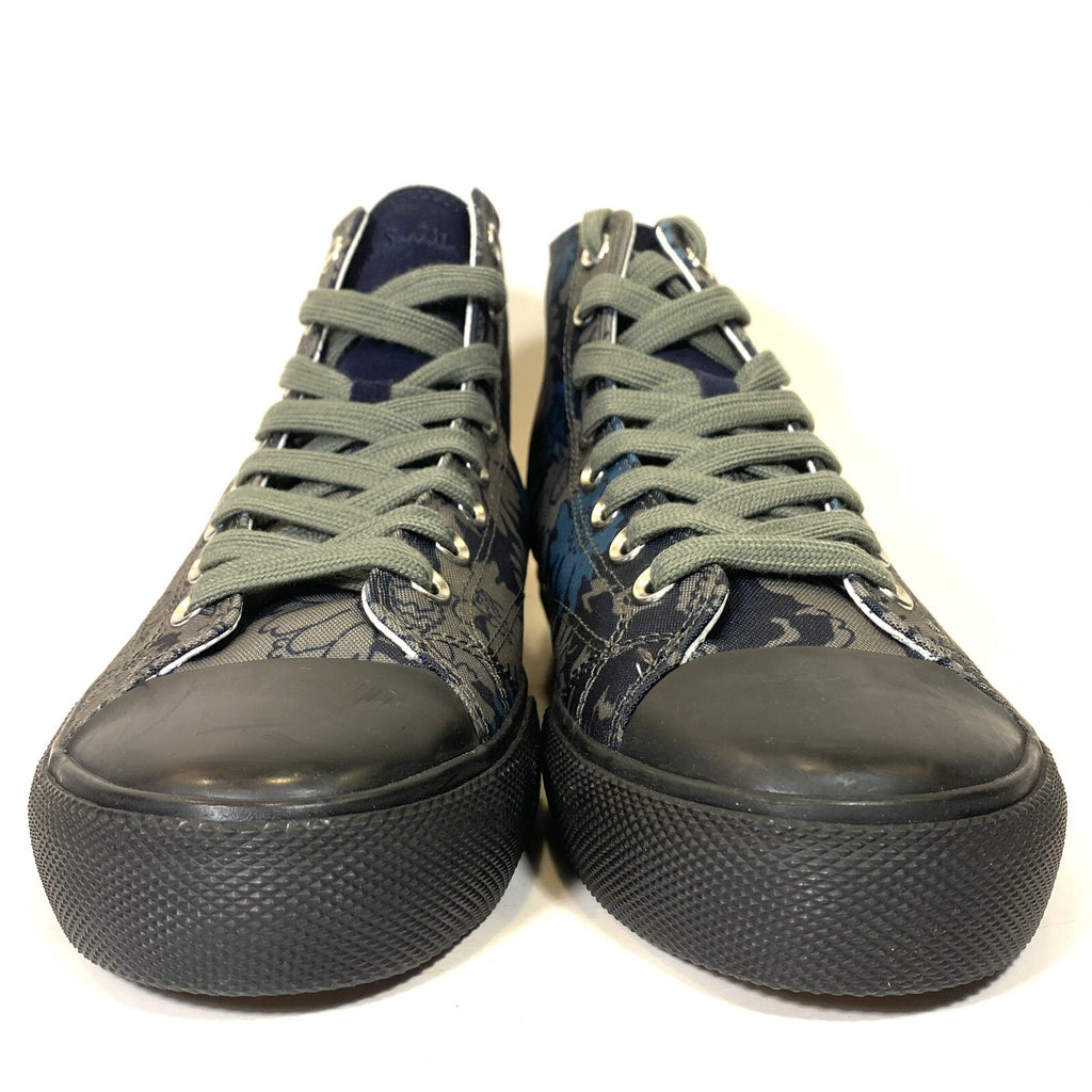 PAUL SMITH Mens Carver Floral Canvas High Top Sneakers Green 6 (MSRP $270)