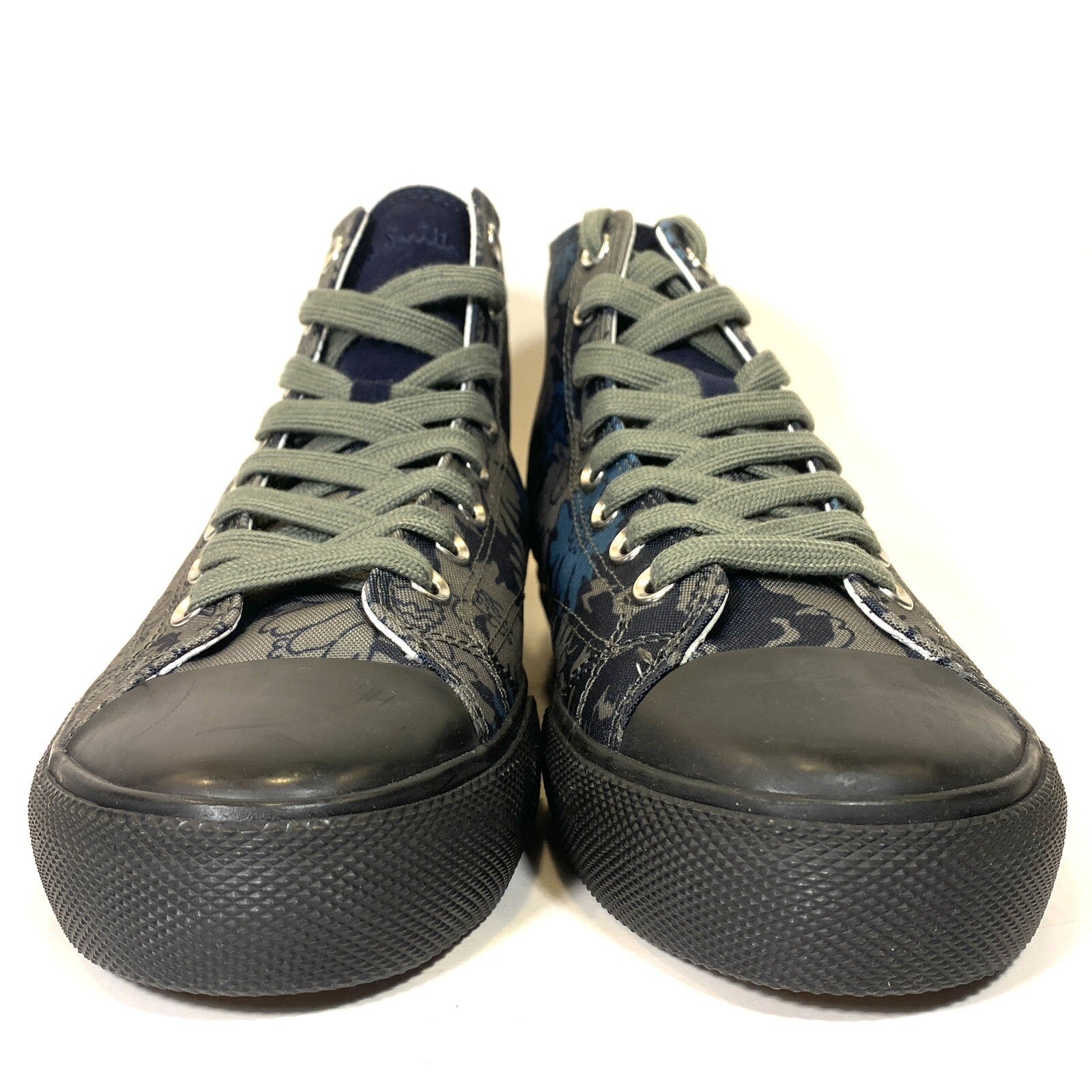PAUL SMITH Mens Carver Floral Canvas High Top Sneakers Green 6 (MSRP $270)