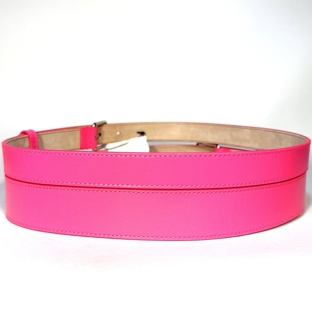 ALEXANDER MCQUEEN Womens Duke Calf Leather Double Wrap Belt Pink (MSRP $920)