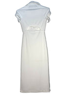 HELMUT LANG Womens Cardigan Short Sleeve Dress White XS (MSRP $295)