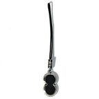 DUNHILL Double Coin Enamel Mini Keychain Charm Silver (MSRP $95)