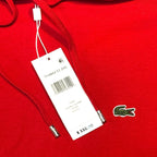 LACOSTE Mens Big and Tall Lightweight Hooded T Shirt Hoodie Red (MSRP $110)